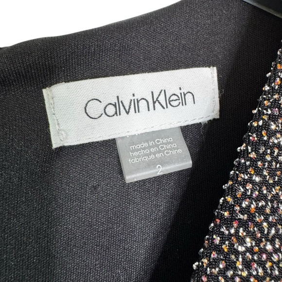 NWT Calvin Klein Womens Shimmer Cut Out Evening Dress Size 2 - Picture 9 of 14